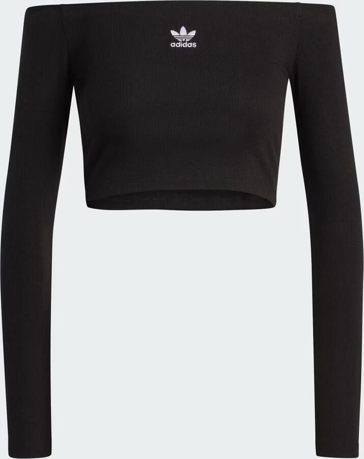 Adidas ESSENTIALS GERIBBELDE OFF SHOULDER LONGSLEEVE - Foto 2
