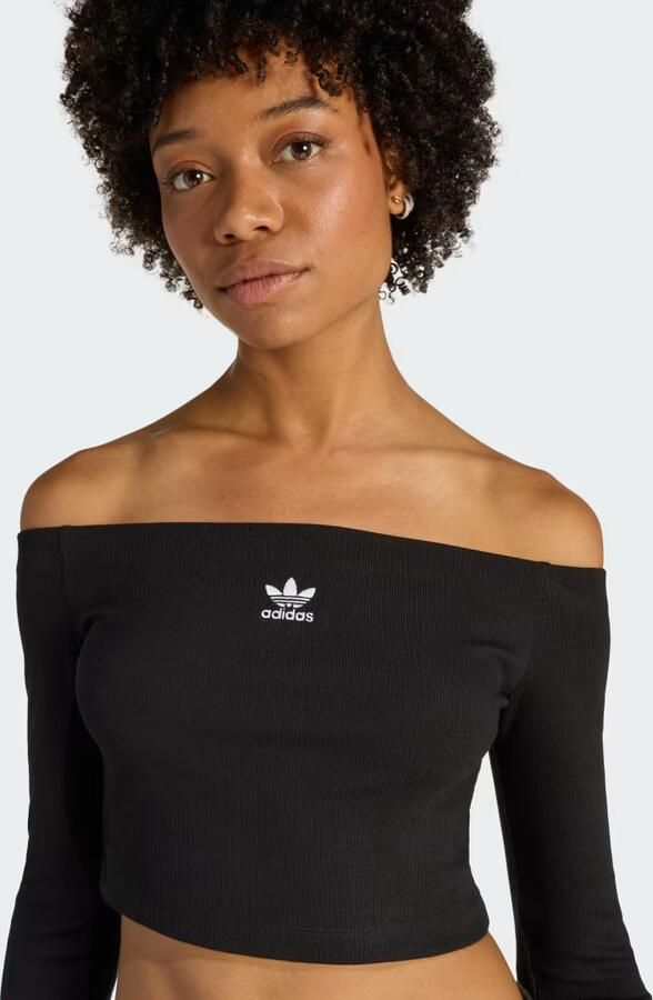 Adidas ESSENTIALS GERIBBELDE OFF SHOULDER LONGSLEEVE - Foto 4
