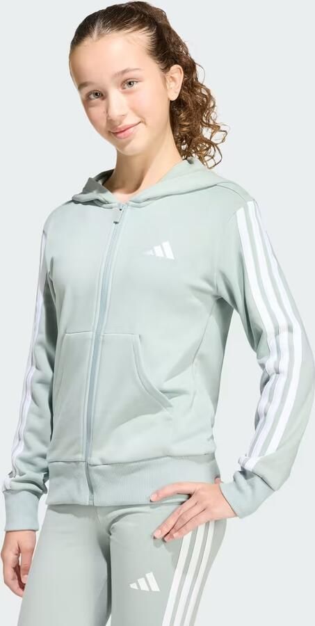 Adidas ESSENTIALS HOODIE MET LANGE RITSSLUITING