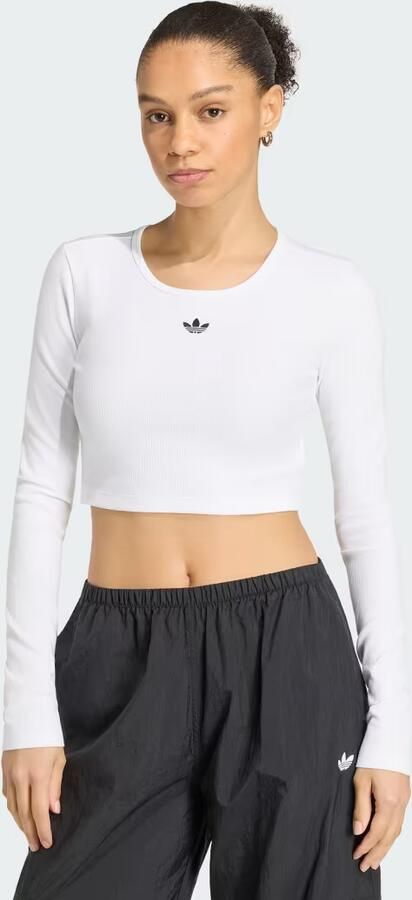 Adidas ESSENTIALS KORTERE GERIBBELDE LONGSLEEVE