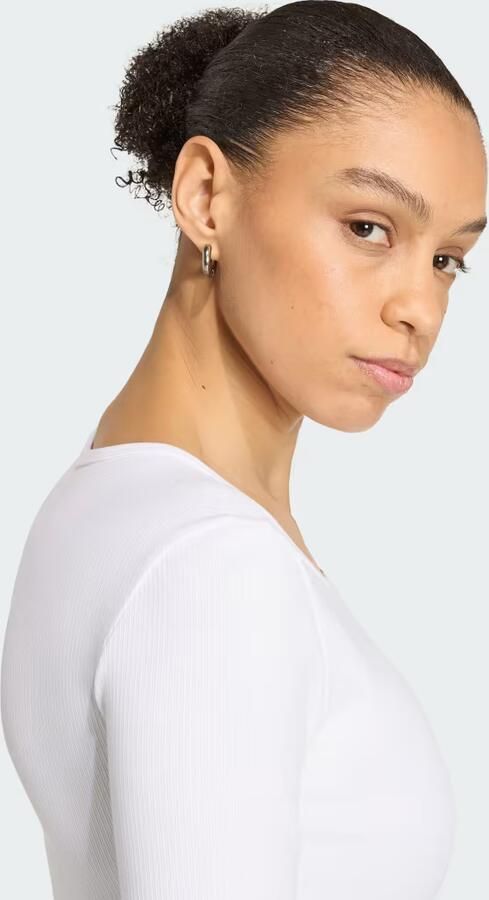 Adidas ESSENTIALS KORTERE GERIBBELDE LONGSLEEVE - Foto 4