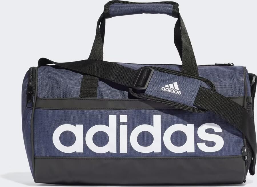 Adidas Perfor ce sporttas Linear Duffle XS 14L donkerblauw zwart wit