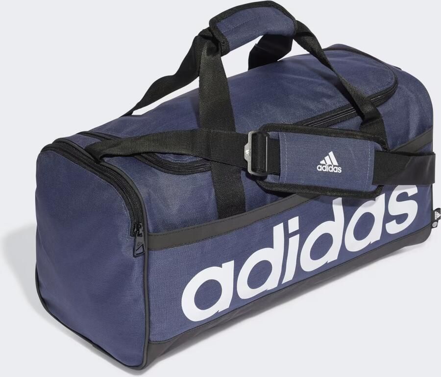 Adidas Perfor ce sporttas Lineair Duffel M 39L blauw zwart wit Logo - Foto 4