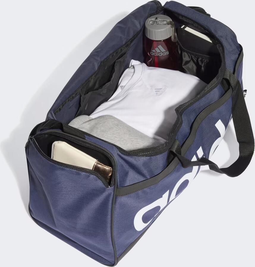 Adidas Perfor ce sporttas Lineair Duffel M 39L blauw zwart wit Logo - Foto 3