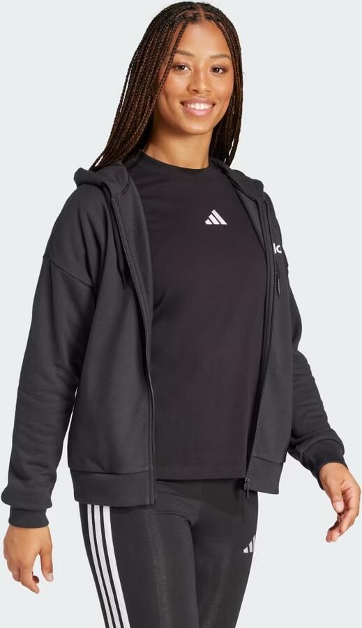 Adidas Essentials Linear French Terry Ritshoodie - Foto 4