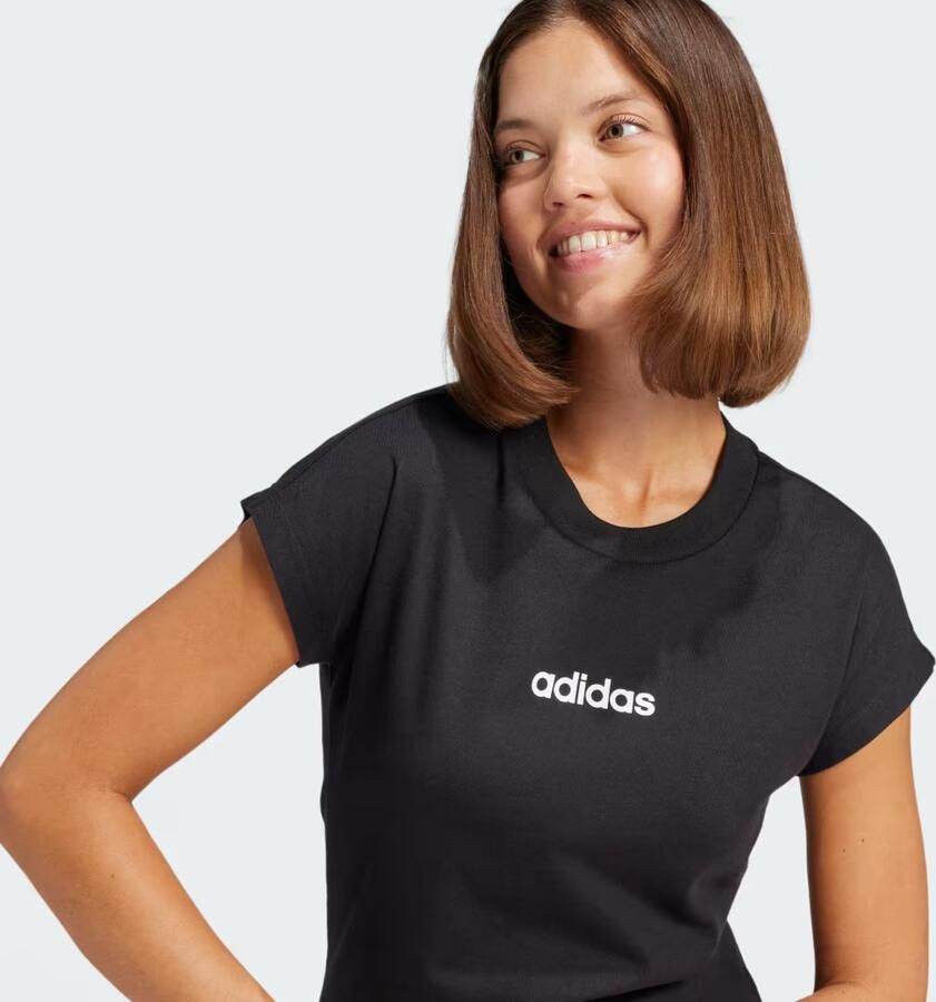 Adidas Sportswear T-shirt W LIN SJ T Basic T-shirt van zacht materiaal