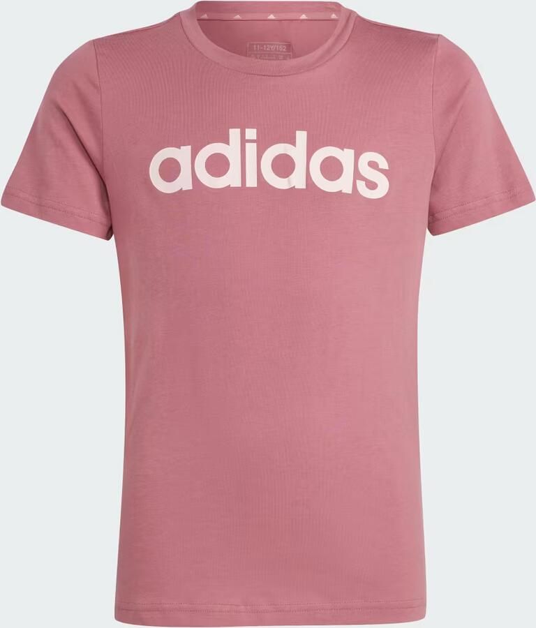 Adidas Sportswear T-shirt met logo oudroze wit Meisjes Katoen Ronde hals 140 - Foto 4
