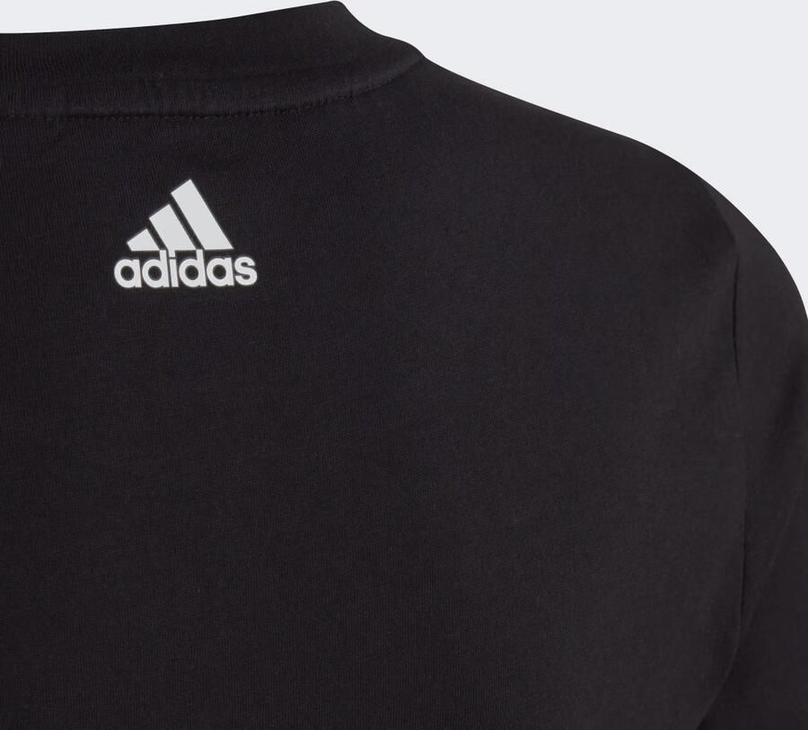 Adidas Sportswear T-shirt zwart wit Katoen Ronde hals Logo 164