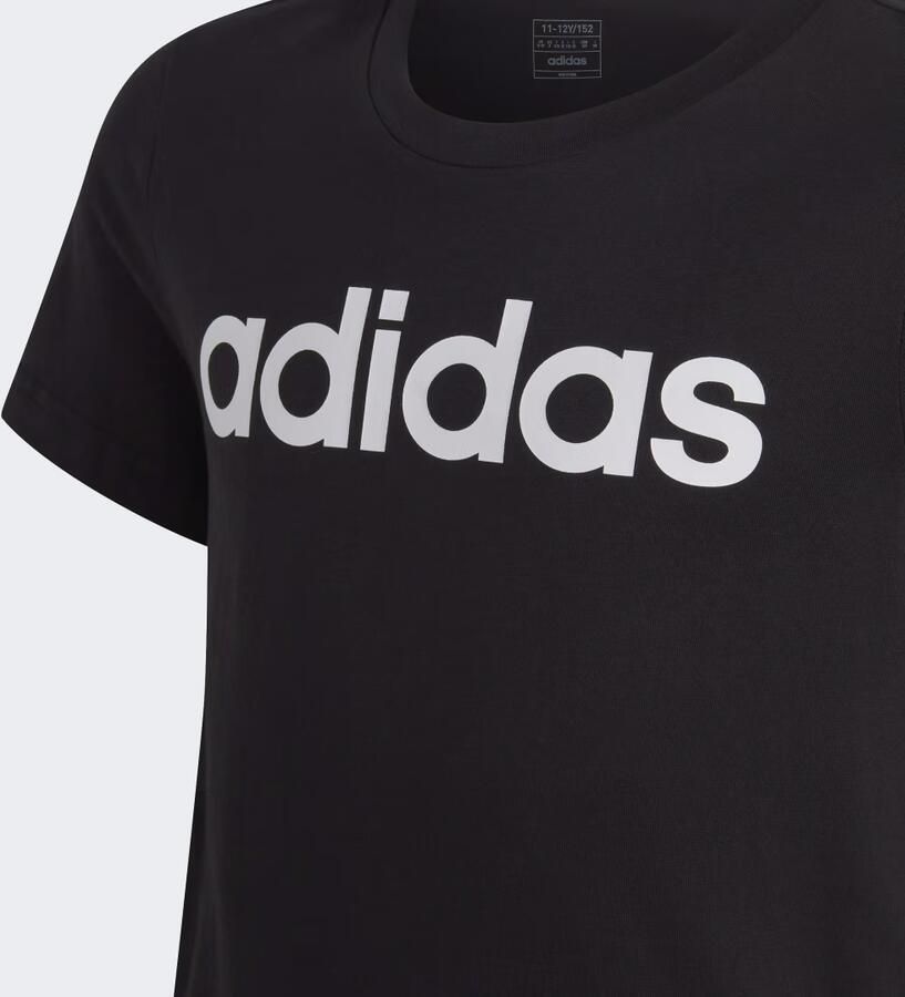 Adidas Sportswear T-shirt zwart wit Katoen Ronde hals Logo 164 - Foto 2