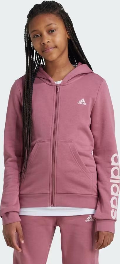 Adidas Sportswear Capuchonsweatvest ESSENTIALS LINEAR LOGO CAPUCHONJACK (1-delig)