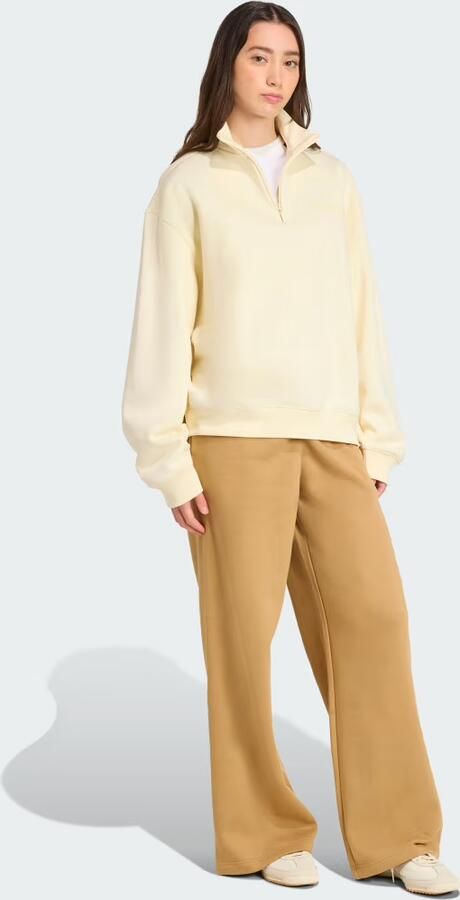 Adidas Originals Essential Linear 1 4 Zip Fleece Wit- Dames Wit - Foto 5