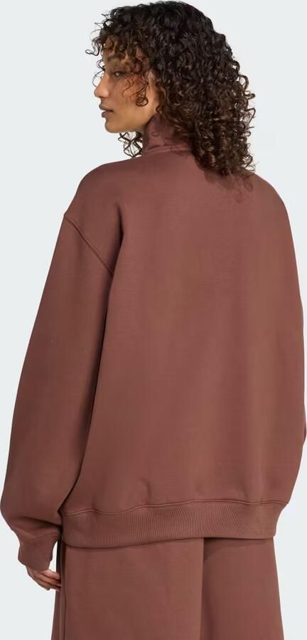 Adidas Essentials Linear Oversized Sweater met Korte Rits - Foto 5