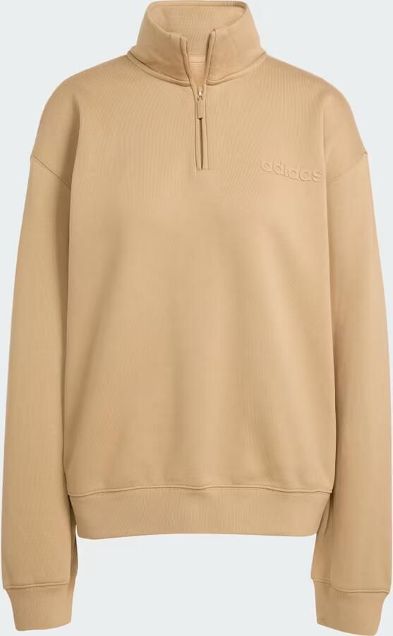 Adidas Essentials Linear Oversized Sweater met Korte Rits - Foto 5