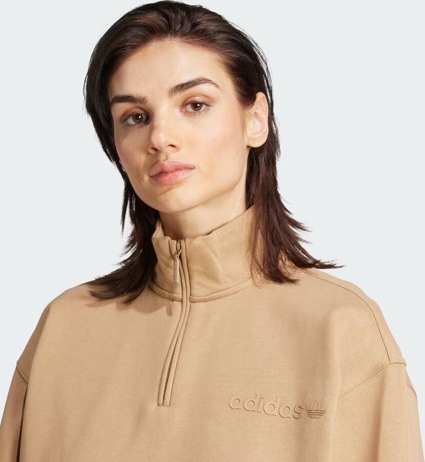 Adidas Essentials Linear Oversized Sweater met Korte Rits - Foto 2