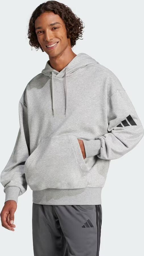 Adidas Essentials Loose-Fit 3 Bar Logo French Terry Hoodie - Foto 6