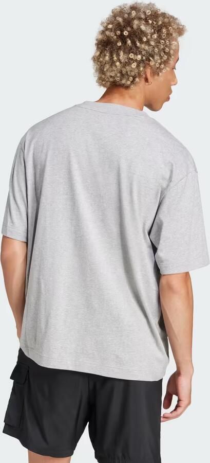 Adidas T-shirt Korte Mouw T-shirt Logo 3 Bandes Ample 100% coton - Foto 5