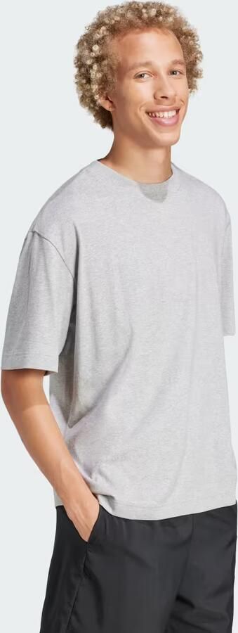 Adidas T-shirt Korte Mouw T-shirt Logo 3 Bandes Ample 100% coton - Foto 6