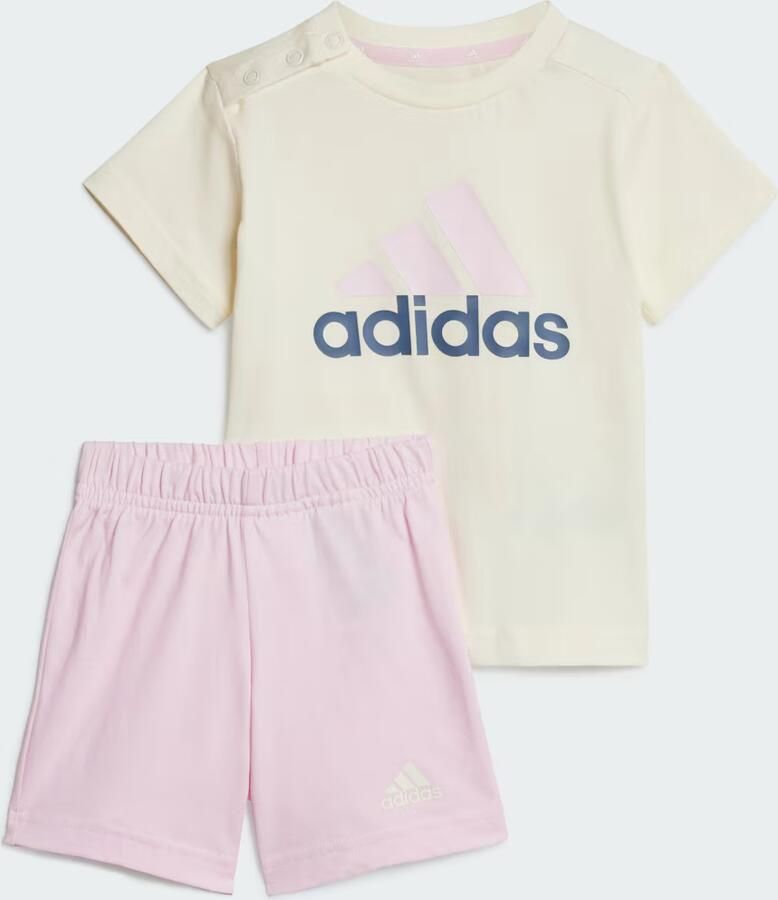 Adidas ' Badge of Sport T-Shirt Shorts Set Infant White - Foto 6