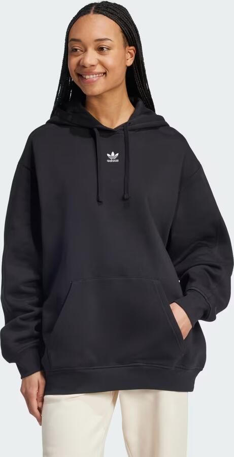 Adidas Essentials Oversized Fleece Hoodie Zwart- Dames Zwart