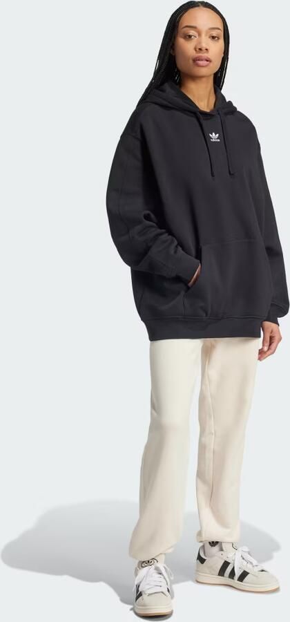 Adidas Essentials Oversized Fleece Hoodie Zwart- Dames Zwart - Foto 5