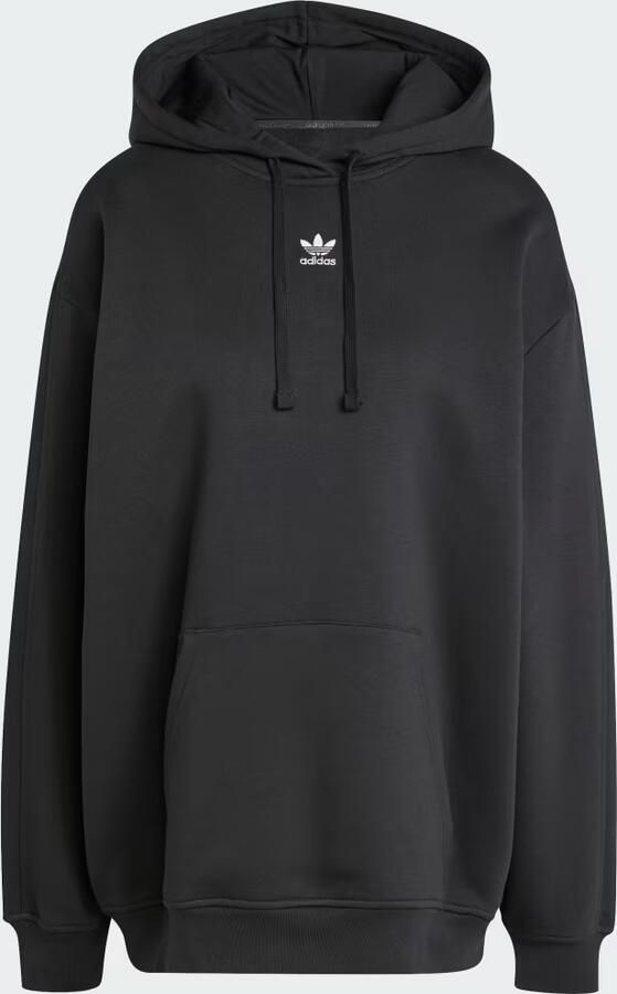 Adidas Essentials Oversized Fleece Hoodie Zwart- Dames Zwart - Foto 4
