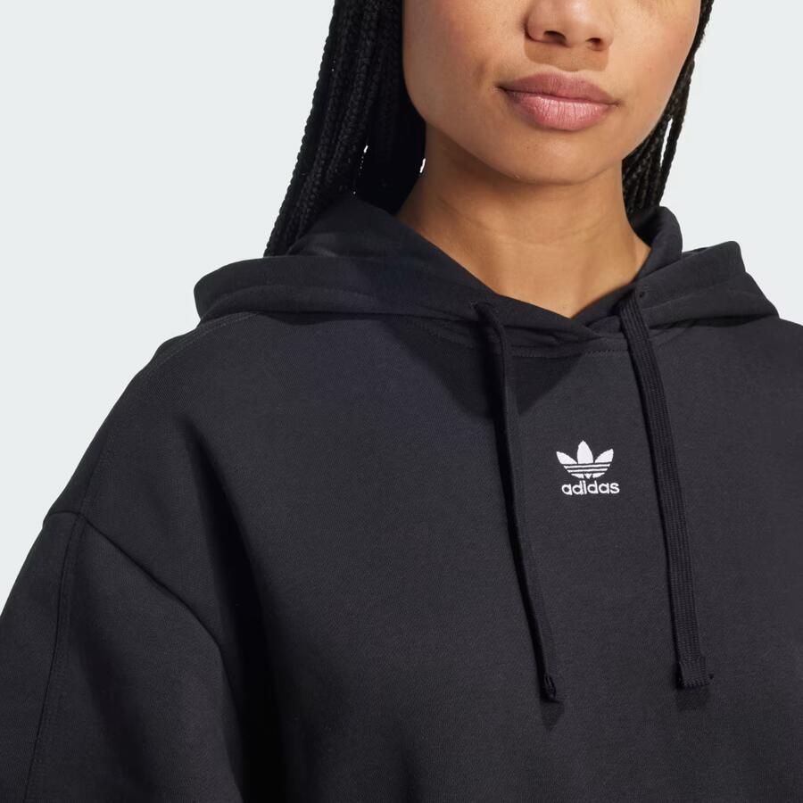 Adidas Essentials Oversized Fleece Hoodie Zwart- Dames Zwart - Foto 2