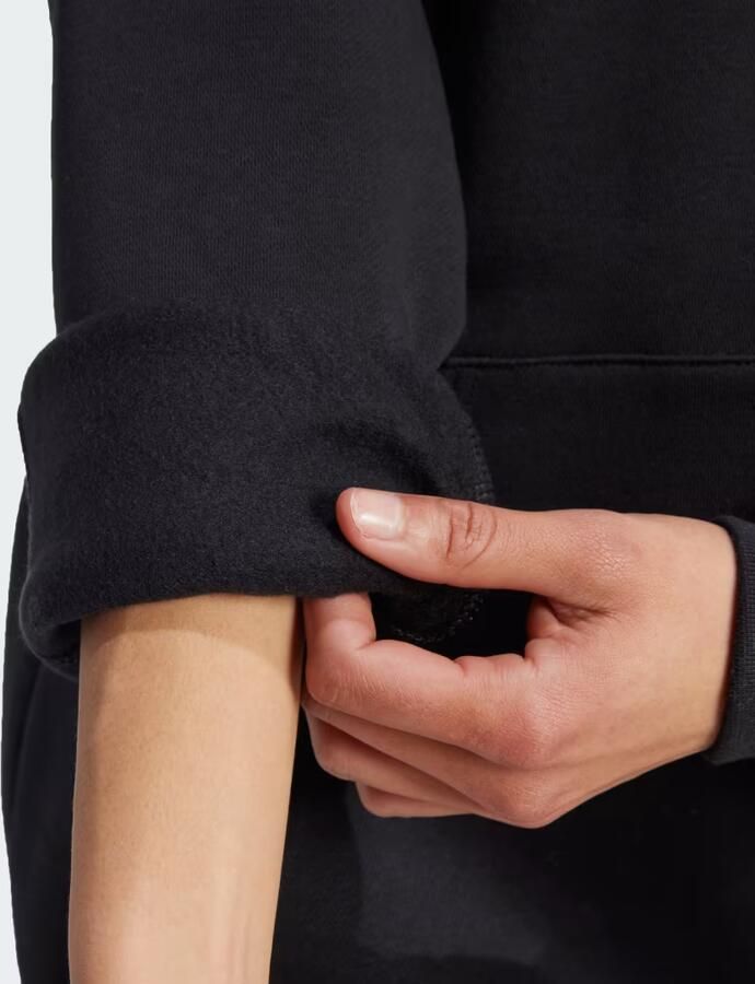 Adidas Essentials Oversized Fleece Hoodie Zwart- Dames Zwart - Foto 3