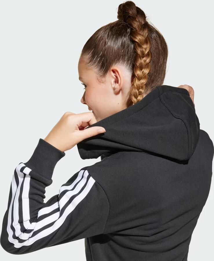 Adidas Essentials Ritshoodie Kids Zwart Kind Zwart