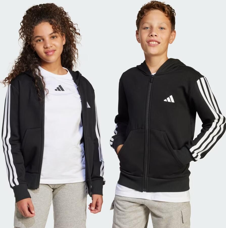Adidas Essentials Ritshoodie Kids Zwart Kind Zwart - Foto 6