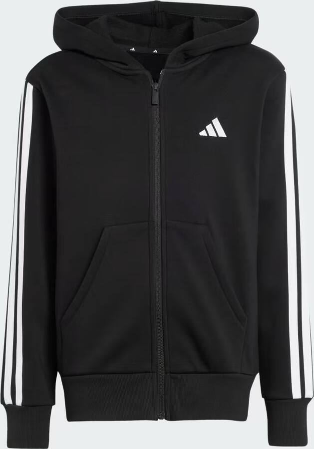 Adidas Essentials Ritshoodie Kids Zwart Kind Zwart - Foto 3