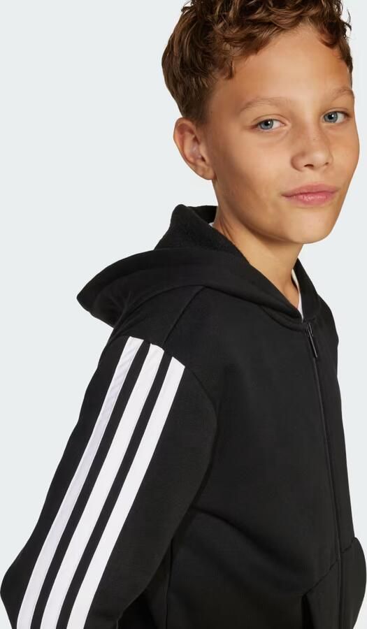 Adidas Essentials Ritshoodie Kids Zwart Kind Zwart - Foto 4