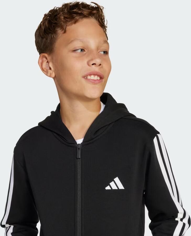 Adidas Essentials Ritshoodie Kids Zwart Kind Zwart - Foto 2