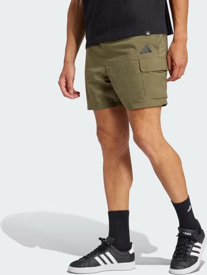 Adidas Essentials Small Logo Cargo Chelsea Short Groen- Heren Groen - Foto 6