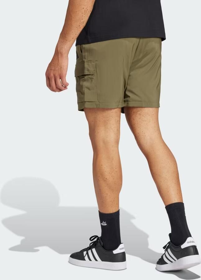 Adidas Essentials Small Logo Cargo Chelsea Short Groen- Heren Groen - Foto 4