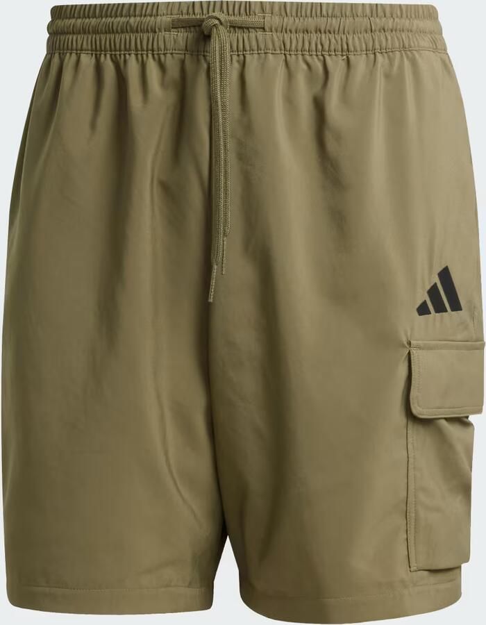 Adidas Essentials Small Logo Cargo Chelsea Short Groen- Heren Groen - Foto 3