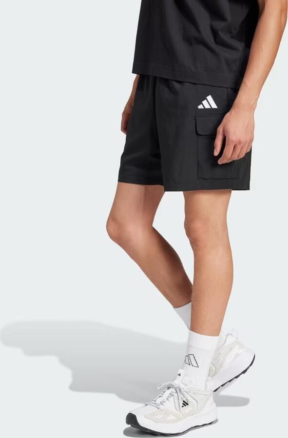 Adidas Essentials Small Logo Cargo Chelsea Short Zwart- Heren Zwart - Foto 6