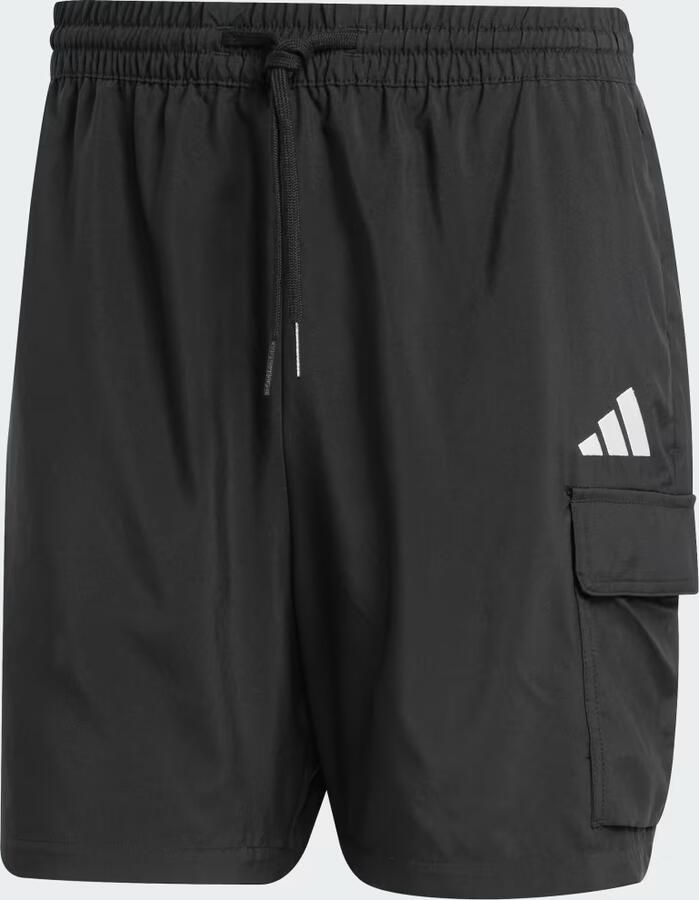 Adidas Essentials Small Logo Cargo Chelsea Short Zwart- Heren Zwart - Foto 3