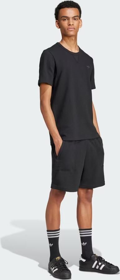 Adidas Originals Korte regular fit broek met structuurmotief - Foto 5