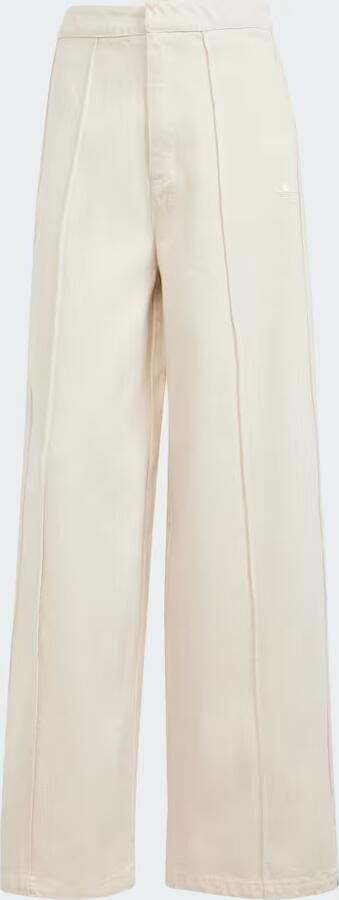Adidas Originals Montreal Denim Jeans Mode Zip Beige Dames