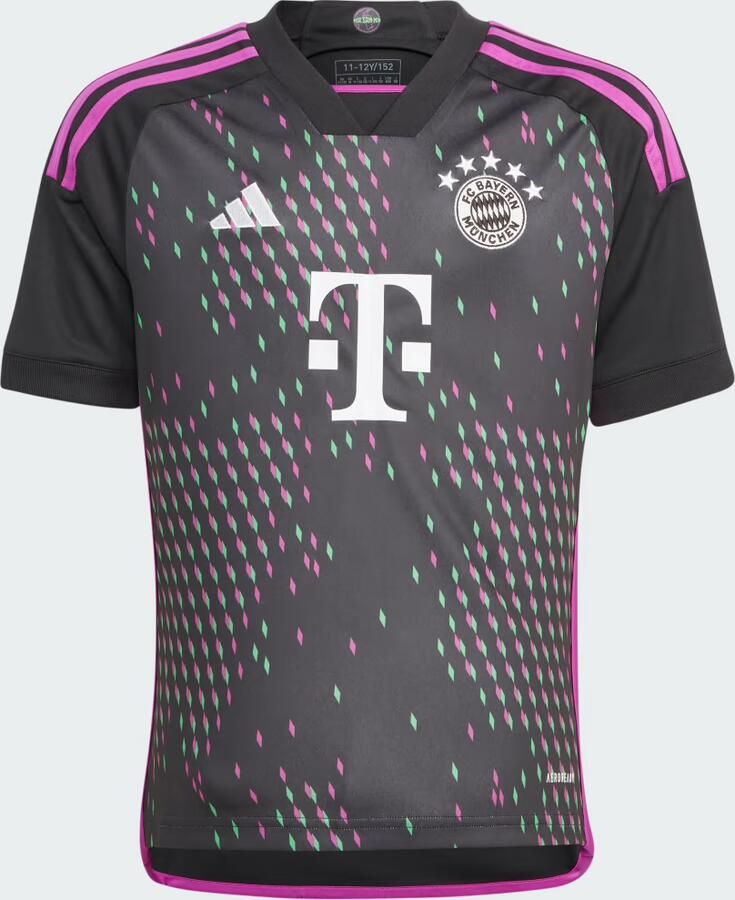 Adidas Perfor ce Junior FC Bayern München 23 24 voetbalshirt uit Sport t-shirt Zwart Polyester V-hals 140 - Foto 5