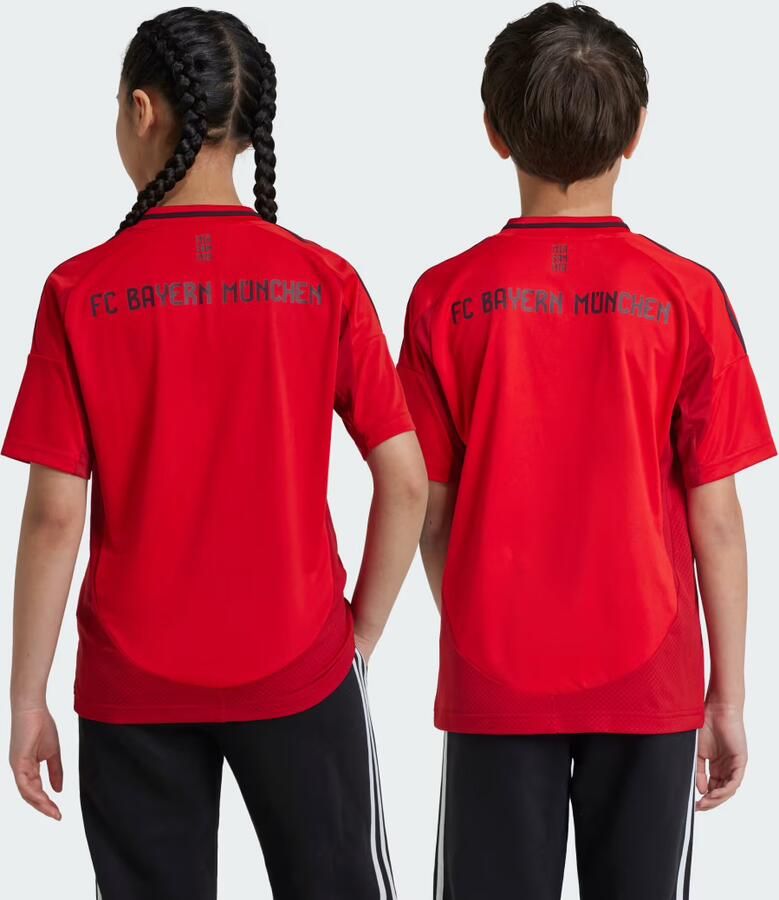 Adidas Perfor ce Junior FC Bayern München voetbalshirt Sport t-shirt Rood Polyester V-hals 152 - Foto 4