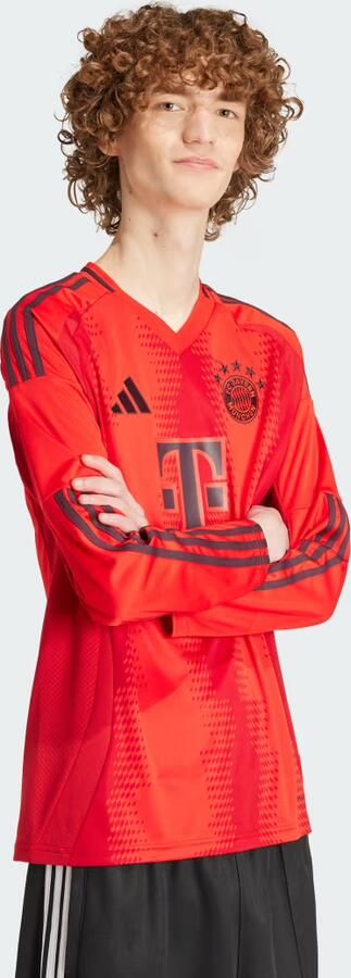 Adidas FC Bayern München 24 25 Thuisshirt met Lange Mouwen Rood- Heren Rood - Foto 4