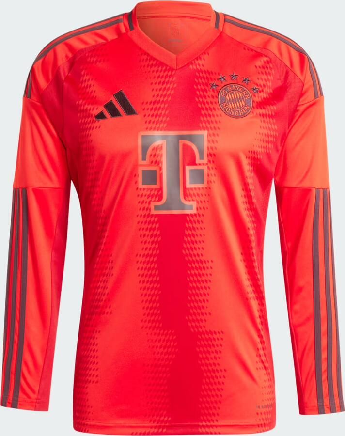 Adidas FC Bayern München 24 25 Thuisshirt met Lange Mouwen Rood- Heren Rood