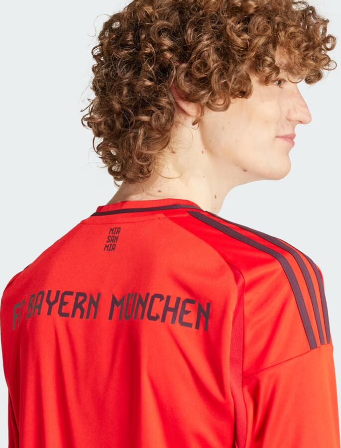 Adidas FC Bayern München 24 25 Thuisshirt met Lange Mouwen Rood- Heren Rood - Foto 2