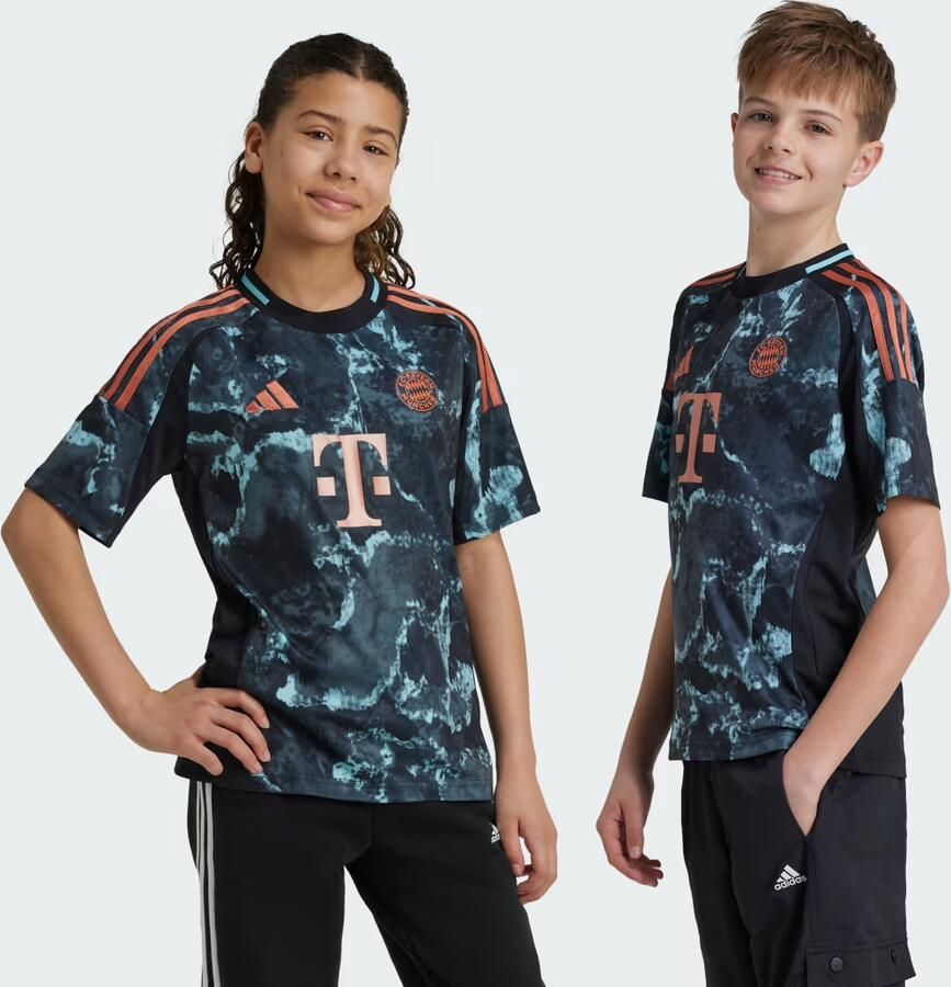 Adidas Perfor ce junior FC Bayern München voetbalshirt Sport t-shirt Zwart Polyester V-hals 128