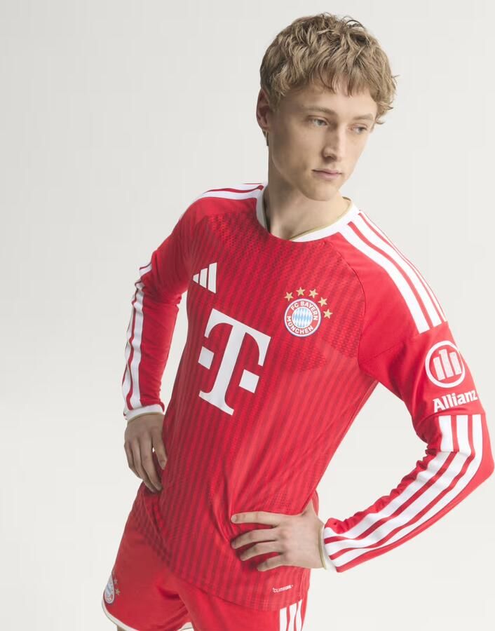 Adidas FC Bayern München 26 27 Authentiek Thuisshirt met Lange Mouwen