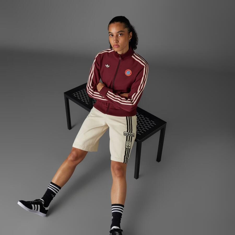 Adidas FC Bayern München Terrace Icons Sportjack Bordeaux- Dames Bordeaux - Foto 4
