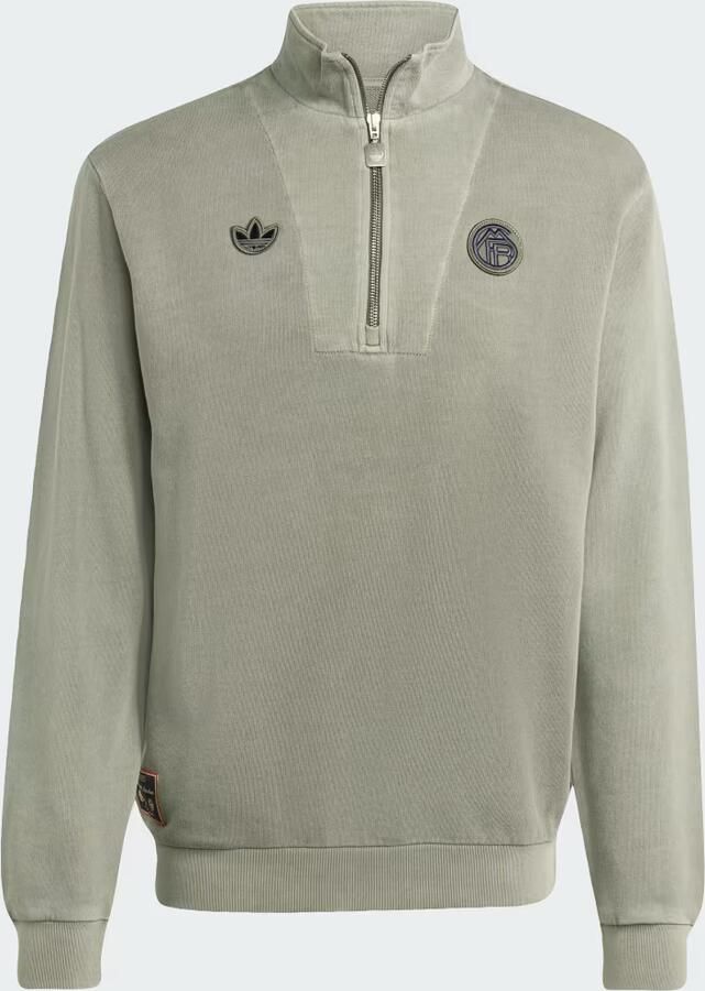 Adidas FC Bayern München Terrace Icons Sweater met Halflange Rits - Foto 4
