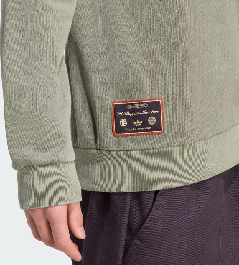 Adidas FC Bayern München Terrace Icons Sweater met Halflange Rits - Foto 3