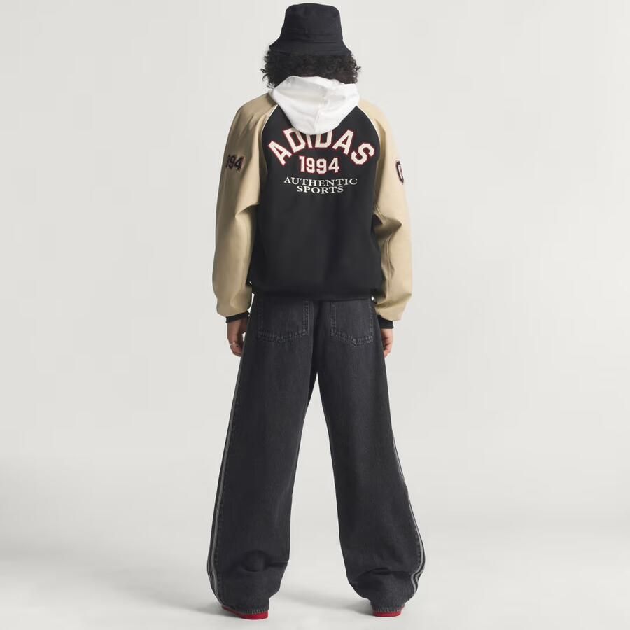 Adidas Originals Wide leg jeans van puur katoen met logodetail - Foto 2